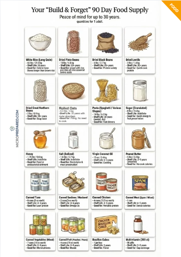 Build & Forget: 90-Day Food Supply